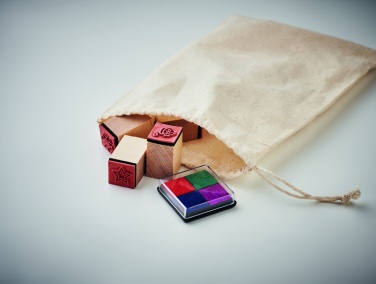 Logotrade promotional giveaways photo of: 8 wooden Christmas stamps set