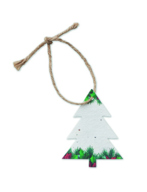 Logo trade advertising products image of: Seed paper Xmas ornament