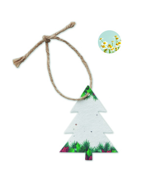 Logo trade promotional gifts image of: Seed paper Xmas ornament