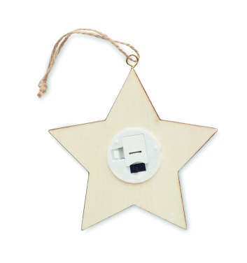 Logotrade promotional gift picture of: MDF star with light