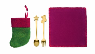 Logotrade corporate gift picture of: Christmas dessert cutlery set
