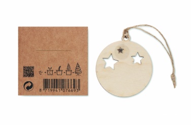 Logotrade promotional gift picture of: Wooden bauble shape hanger