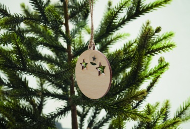 Logo trade corporate gift photo of: Wooden bauble shape hanger
