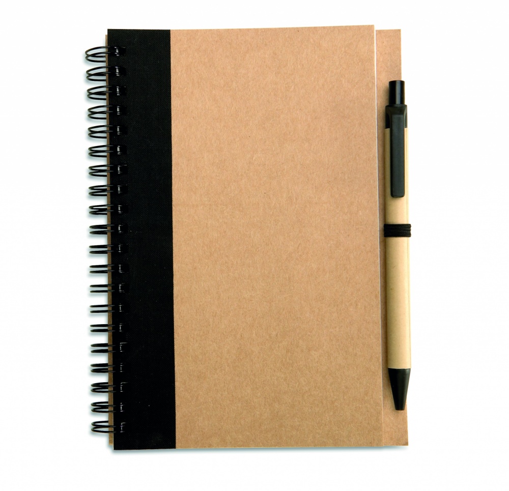 Logotrade promotional giveaways photo of: B6 recycled notebook with pen