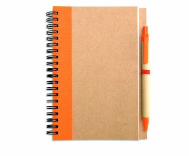 Logo trade promotional gifts image of: B6 recycled notebook with pen