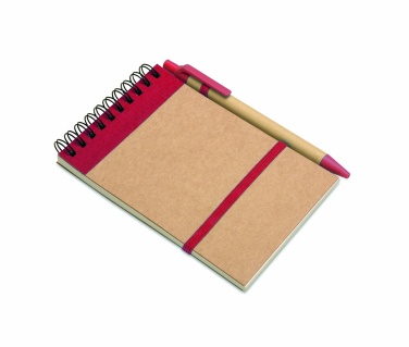 Logotrade promotional merchandise image of: A6 recycled notepad with pen
