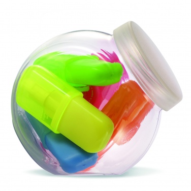 Logo trade promotional giveaway photo of: 5 highlighters in container