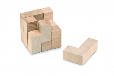 Logo trade corporate gifts picture of: Wooden puzzle in cotton pouch