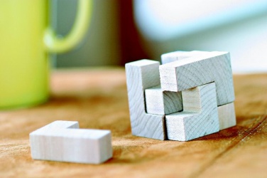 Logotrade promotional product image of: Wooden puzzle in cotton pouch