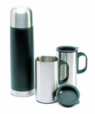 Logo trade promotional merchandise picture of: Insulation flask with 2 mugs