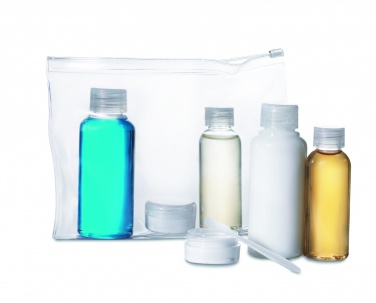 Logo trade business gifts image of: Travelling pouch with bottles