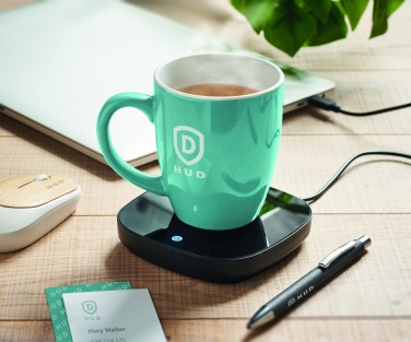Logo trade promotional giveaways image of: Mug warmer in ABS