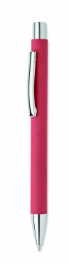 Logo trade promotional giveaways image of: Recycled paper push ball pen