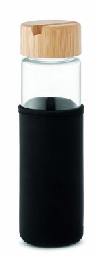 Logotrade promotional item image of: Glass bottle bamboo lid 600ml