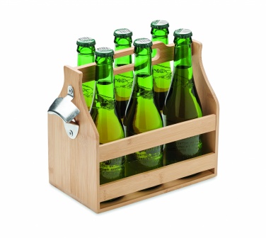 Logotrade promotional giveaway image of: 6 beer crate in bamboo
