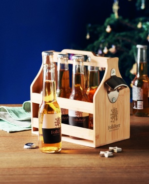 Logotrade promotional giveaways photo of: 6 beer crate in bamboo