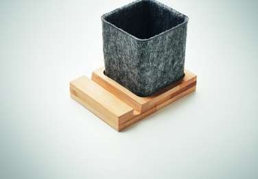 Logo trade promotional items picture of: RPET felt pen pot phone stand