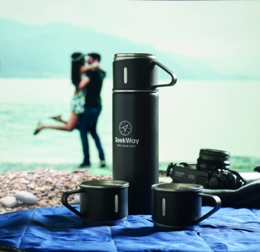 Logo trade promotional item photo of: Double wall bottle and cup set