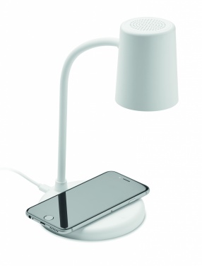 Logo trade advertising products image of: Wireless charger, lamp speaker