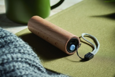 Logotrade promotional merchandise picture of: Beech wood rechargeable torch