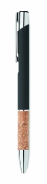Logotrade advertising product picture of: Ballpoint pen made of aluminum with a cork grip