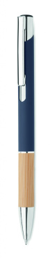 Logo trade corporate gift photo of: Ballpoint pen made of aluminum with a bamboo grip