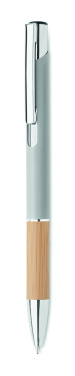 Logotrade promotional item picture of: Ballpoint pen made of aluminum with a bamboo grip