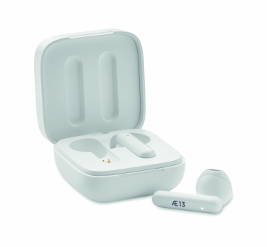 Logo trade promotional products image of: TWS earbuds with solar charger