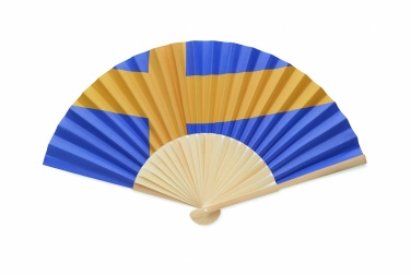 Logo trade promotional giveaway photo of: Manual fan flag design