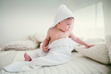 Logo trade advertising product photo of: Cotton hooded baby towel