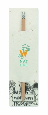 Logo trade promotional products picture of: Natural pencil in seeded pouch