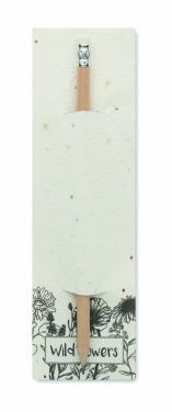Logo trade promotional merchandise image of: Natural pencil in seeded pouch