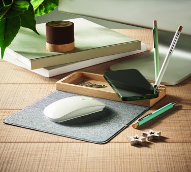 Logotrade promotional item image of: Wireless charger in bamboo 15W