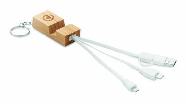Logotrade promotional items photo of: Bamboo key ring and stand Salo