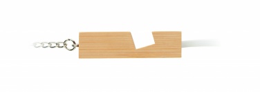 Logo trade promotional gift photo of: Bamboo key ring and stand Salo