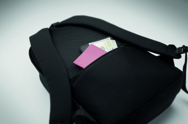 Logotrade promotional items photo of: A 15-inch laptop backpack made of recycled pre-consumer cotton and recycled polyester with customizable printing.