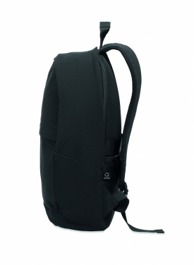 Logo trade advertising product photo of: A 15-inch laptop backpack made of recycled pre-consumer cotton and recycled polyester with customizable printing.