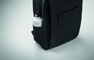 Logotrade corporate gift image of: Slim 15 inch laptop backpack made of 600D RPET polyester with a 210D lining and customizable printing