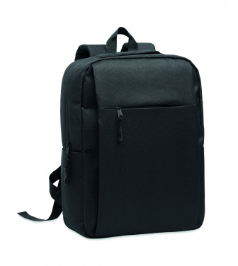 Logo trade promotional gifts picture of: Slim 15 inch laptop backpack made of 600D RPET polyester with a 210D lining and customizable printing