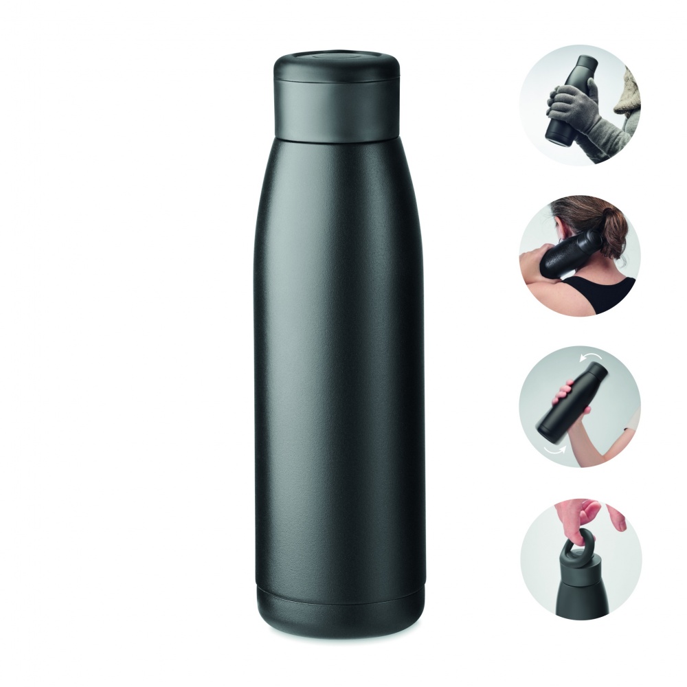 Logo trade advertising products image of: Heat-cool double wall bottle