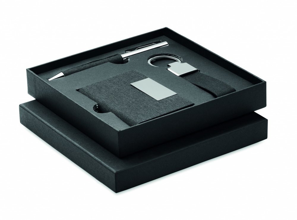 Logo trade promotional merchandise picture of: 3-piece gift set in a gift box with customizable printing