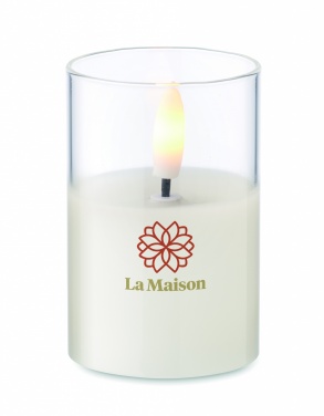 Logo trade corporate gift photo of: LED wax candle in glass holder