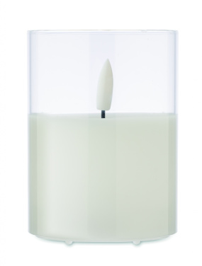 Logo trade promotional gifts picture of: LED wax candle in glass holder