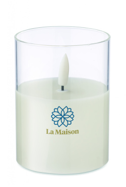 Logo trade promotional products picture of: LED wax candle in glass holder