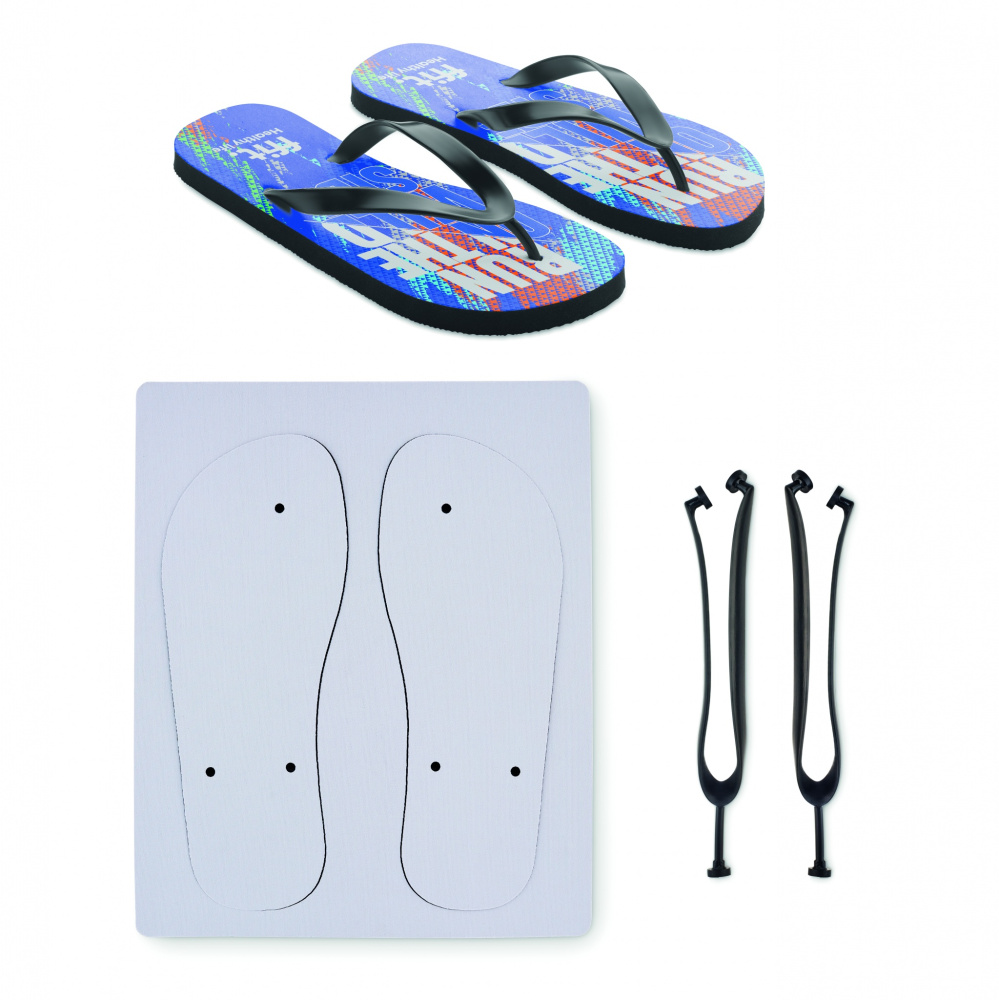 Logo trade promotional giveaway photo of: Sublimation beach slippers