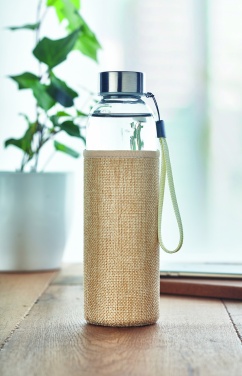 Logo trade business gift photo of: Glass bottle in pouch 500ml