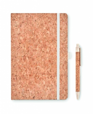 Logo trade promotional giveaways picture of: A5 cork notebook with pen