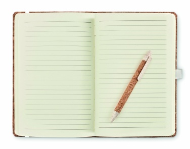 Logotrade promotional merchandise image of: A5 cork notebook with pen