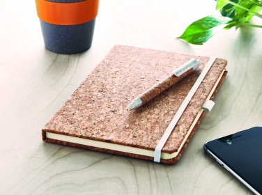 Logotrade advertising product picture of: A5 cork notebook with pen