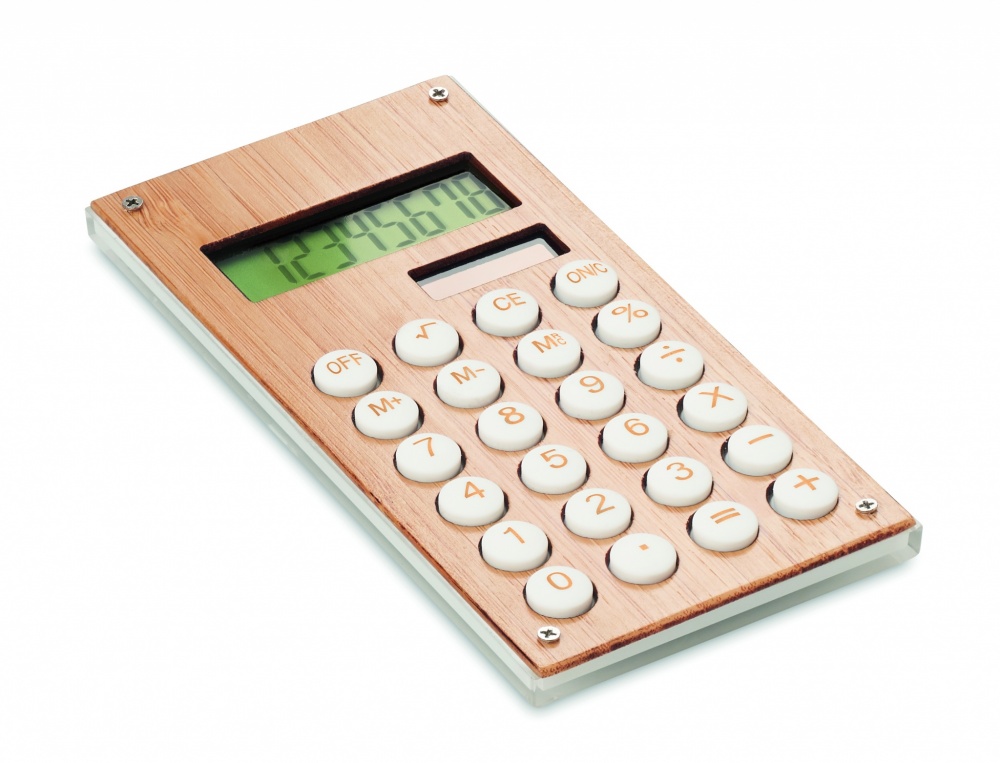 Logotrade promotional item picture of: 8 digit bamboo calculator